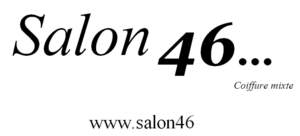 logo salon46 white